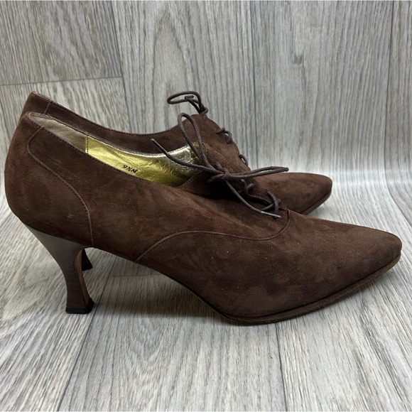 Saks Fifth Avenue Brown Suede Shoes - Picture 10 of 14